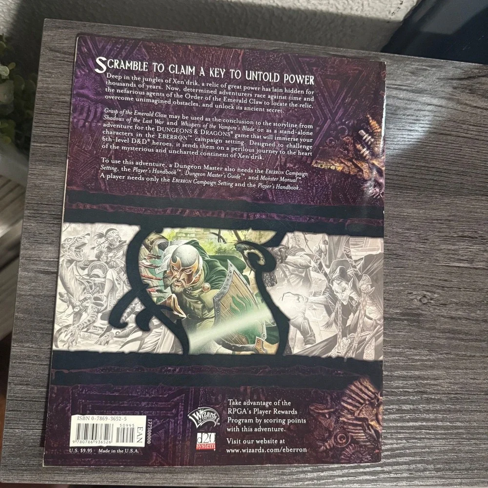 Grasp of the Emerald Claw Eberron Dungeons & Dragons 3.5 Edition Good Condition